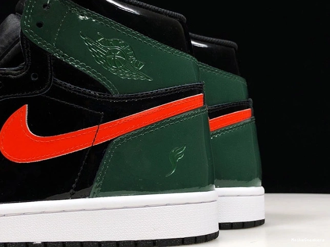 MaikeSneakers SoleFly Team x Air Jordan OG 1 High Retro Black Orange-Fir AV3905-038 0708